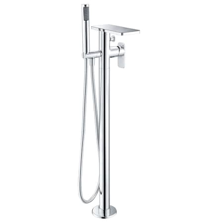 Alfi Brand Polished Chrome Free Standing Floor Mount Bath Tub Filler AB2875-PC